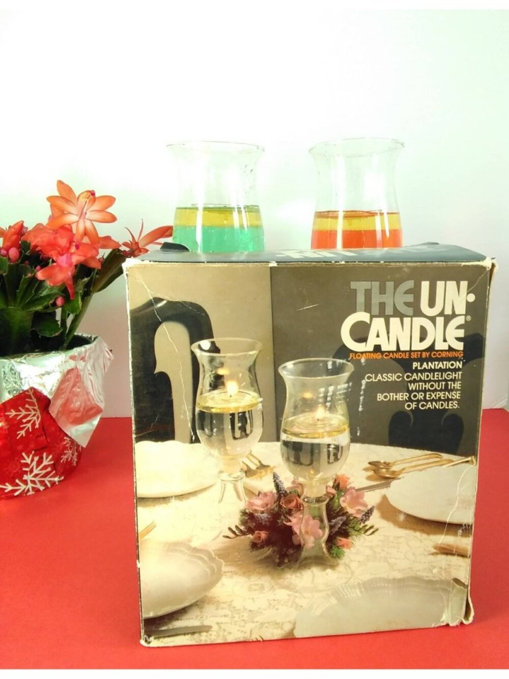 Vintage Uncandles Floating Candles Plantation Style Seasonal Candle Decor